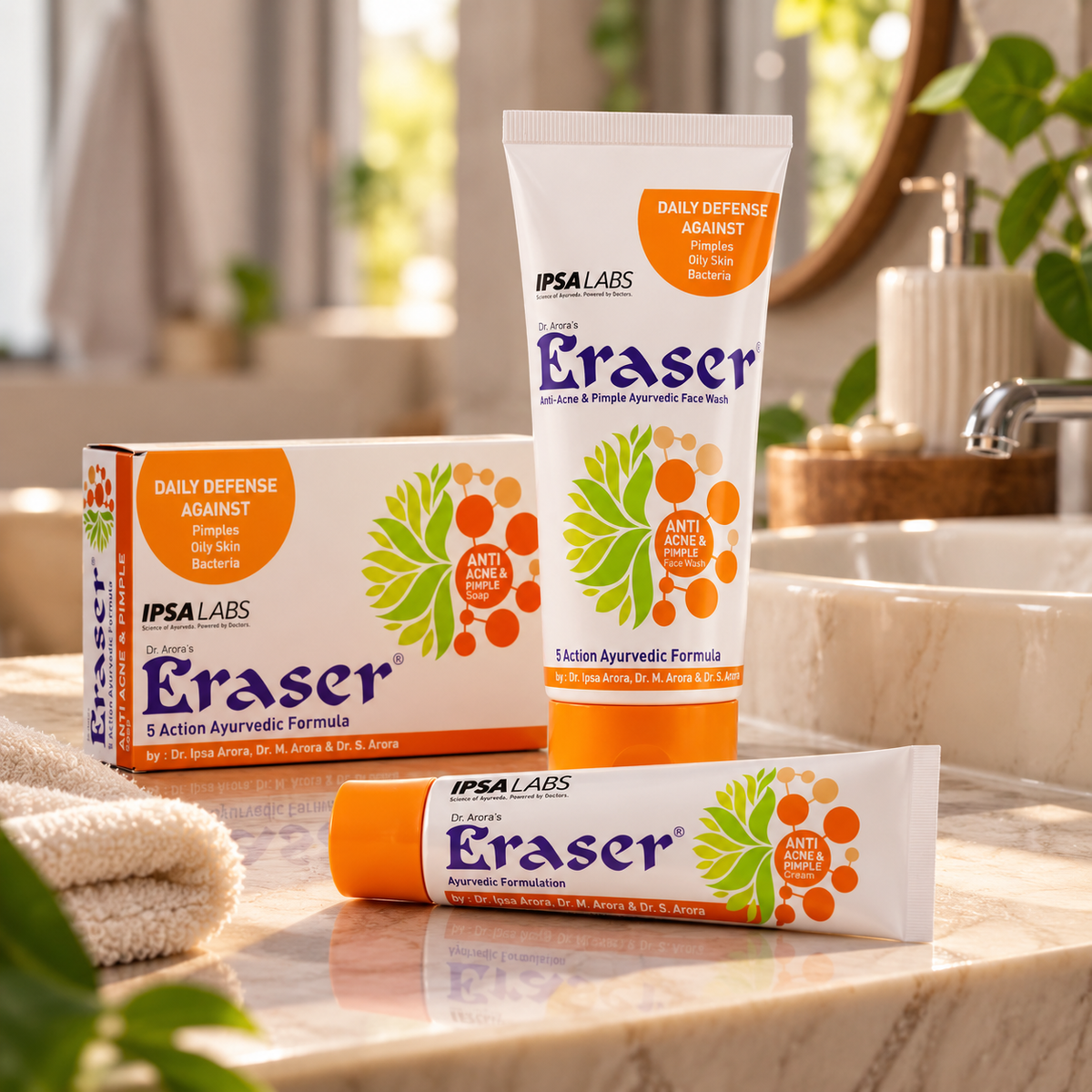Eraser Complete Acne Care Kit | Face Wash + Soap + Cream